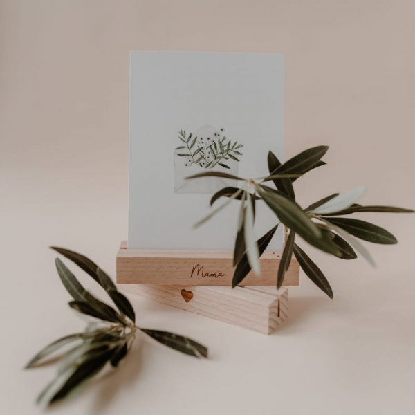 Karten & Blumenständer mit Spruch Mama